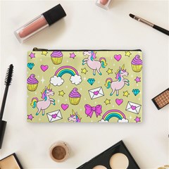 Cute Unicorn Pattern Cosmetic Bag (medium)  by Valentinaart