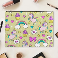 Cute Unicorn Pattern Cosmetic Bag (xl) by Valentinaart