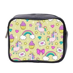 Cute Unicorn Pattern Mini Toiletries Bag 2-side by Valentinaart