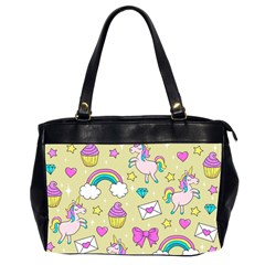 Cute Unicorn Pattern Office Handbags (2 Sides)  by Valentinaart