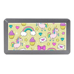 Cute Unicorn Pattern Memory Card Reader (mini) by Valentinaart