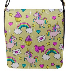 Cute Unicorn Pattern Flap Messenger Bag (s) by Valentinaart