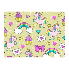 Cute Unicorn Pattern Double Sided Flano Blanket (mini)  by Valentinaart