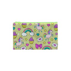 Cute Unicorn Pattern Cosmetic Bag (xs) by Valentinaart