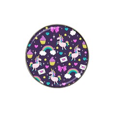 Cute Unicorn Pattern Hat Clip Ball Marker by Valentinaart