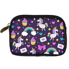 Cute Unicorn Pattern Digital Camera Cases by Valentinaart