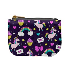 Cute Unicorn Pattern Mini Coin Purses by Valentinaart