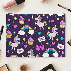 Cute Unicorn Pattern Cosmetic Bag (xl) by Valentinaart