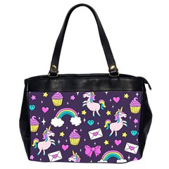 Cute Unicorn Pattern Office Handbags (2 Sides)  by Valentinaart