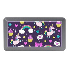 Cute Unicorn Pattern Memory Card Reader (mini) by Valentinaart