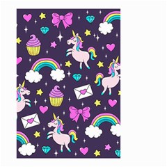 Cute Unicorn Pattern Small Garden Flag (two Sides) by Valentinaart