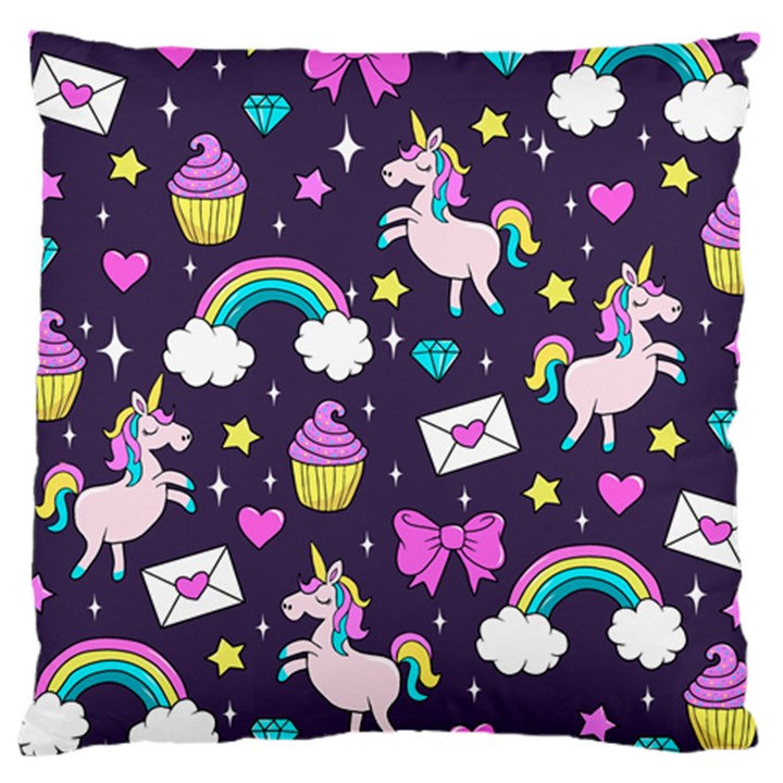 Cute Unicorn Pattern Large Cushion Case (Two Sides)