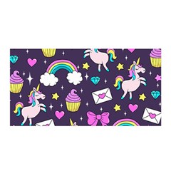 Cute Unicorn Pattern Satin Wrap by Valentinaart