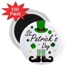 St Patricks Leprechaun 2 25  Magnets (100 Pack)  by Valentinaart