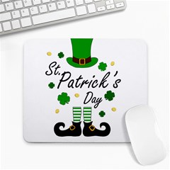 St Patricks Leprechaun Large Mousepads by Valentinaart