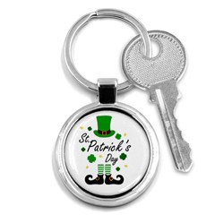 St Patricks Leprechaun Key Chains (Round) 