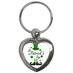 St Patricks Leprechaun Key Chains (heart)  by Valentinaart