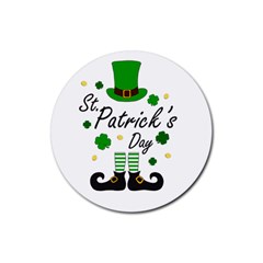 St Patricks Leprechaun Rubber Coaster (Round) 