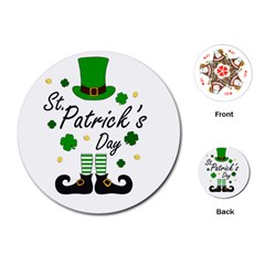 St Patricks Leprechaun Playing Cards (Round) 