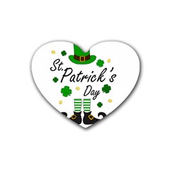 St Patricks Leprechaun Heart Coaster (4 Pack)  by Valentinaart