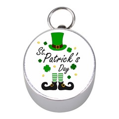 St Patricks Leprechaun Mini Silver Compasses