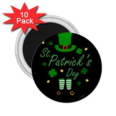 St Patricks Leprechaun 2 25  Magnets (10 Pack)  by Valentinaart