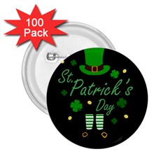 St Patricks Leprechaun 2 25  Buttons (100 Pack)  by Valentinaart