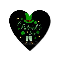 St Patricks Leprechaun Heart Magnet by Valentinaart