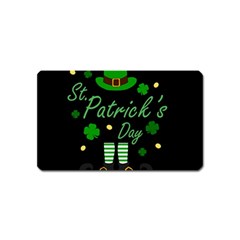 St Patricks Leprechaun Magnet (name Card) by Valentinaart