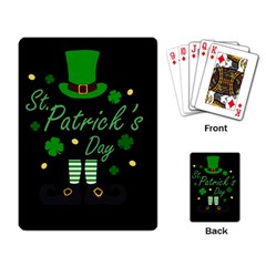 St Patricks Leprechaun Playing Card by Valentinaart