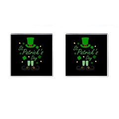 St Patricks Leprechaun Cufflinks (square) by Valentinaart