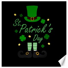 St Patricks Leprechaun Canvas 16  X 16   by Valentinaart