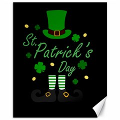 St Patricks Leprechaun Canvas 11  X 14   by Valentinaart