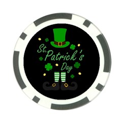 St Patricks Leprechaun Poker Chip Card Guard by Valentinaart