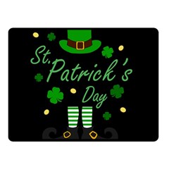 St Patricks Leprechaun Fleece Blanket (small) by Valentinaart