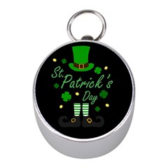 St Patricks Leprechaun Mini Silver Compasses by Valentinaart