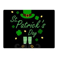 St Patricks Leprechaun Double Sided Flano Blanket (mini)  by Valentinaart