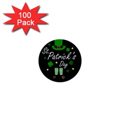 St Patricks Leprechaun 1  Mini Buttons (100 Pack)  by Valentinaart