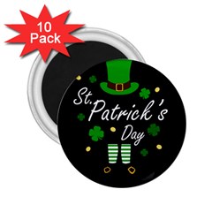 St Patricks Leprechaun 2 25  Magnets (10 Pack)  by Valentinaart