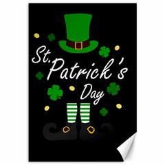 St Patricks Leprechaun Canvas 12  X 18   by Valentinaart