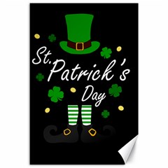 St Patricks Leprechaun Canvas 24  X 36  by Valentinaart