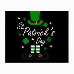 St Patricks Leprechaun Small Glasses Cloth (2-side) by Valentinaart