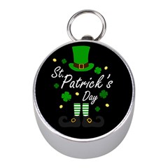 St Patricks Leprechaun Mini Silver Compasses by Valentinaart