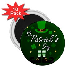 St Patricks Leprechaun 2 25  Magnets (10 Pack)  by Valentinaart