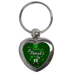 St Patricks Leprechaun Key Chains (heart)  by Valentinaart