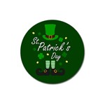 St Patricks Leprechaun Magnet 3  (Round) Front