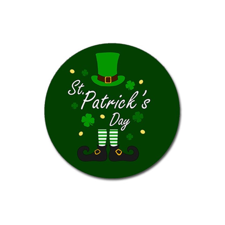 St Patricks Leprechaun Magnet 3  (Round)