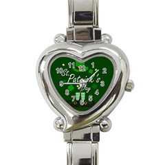 St Patricks Leprechaun Heart Italian Charm Watch by Valentinaart