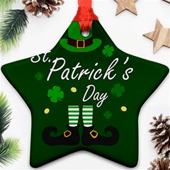 St Patricks Leprechaun Star Ornament (two Sides) by Valentinaart