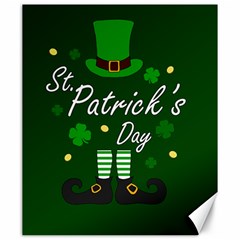 St Patricks Leprechaun Canvas 20  X 24   by Valentinaart